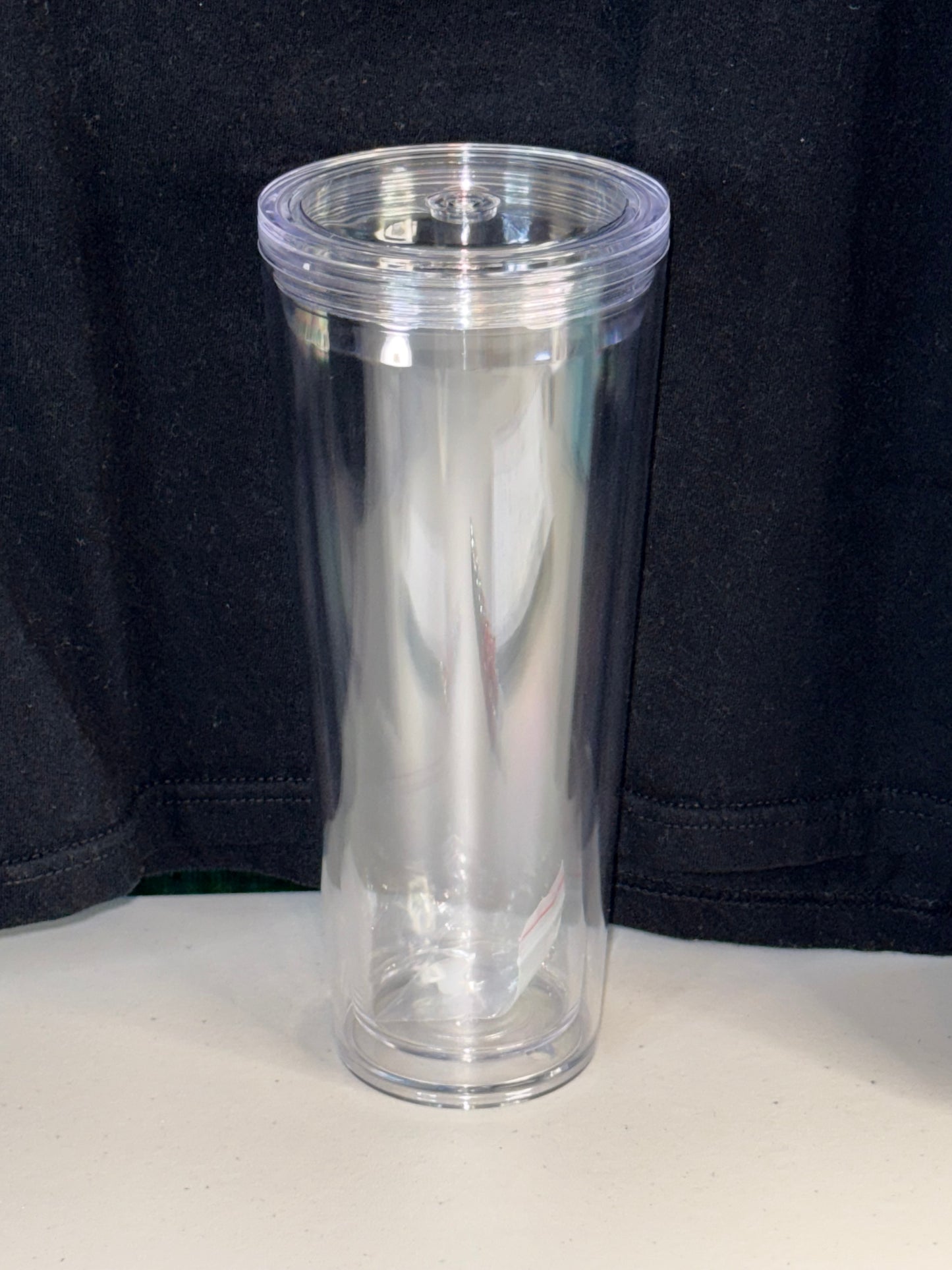 24 oz tapered snow globe acrylic tumbler