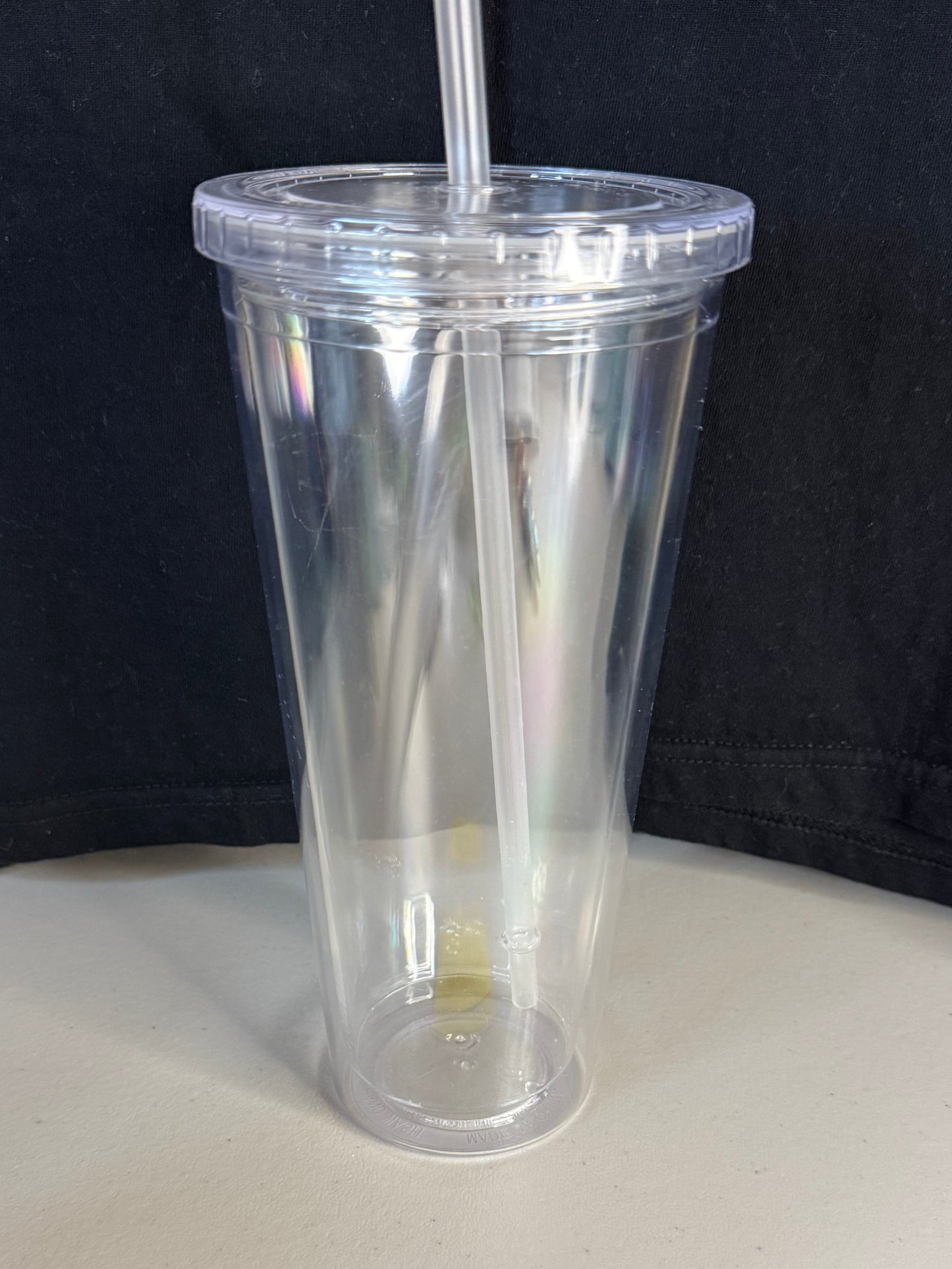 24 oz acrylic tumbler. Non snow globe