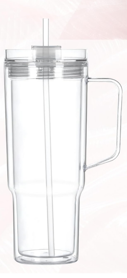 40oz acrylic snow globe with handle